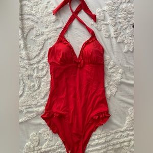 Red Halter Swimsuit